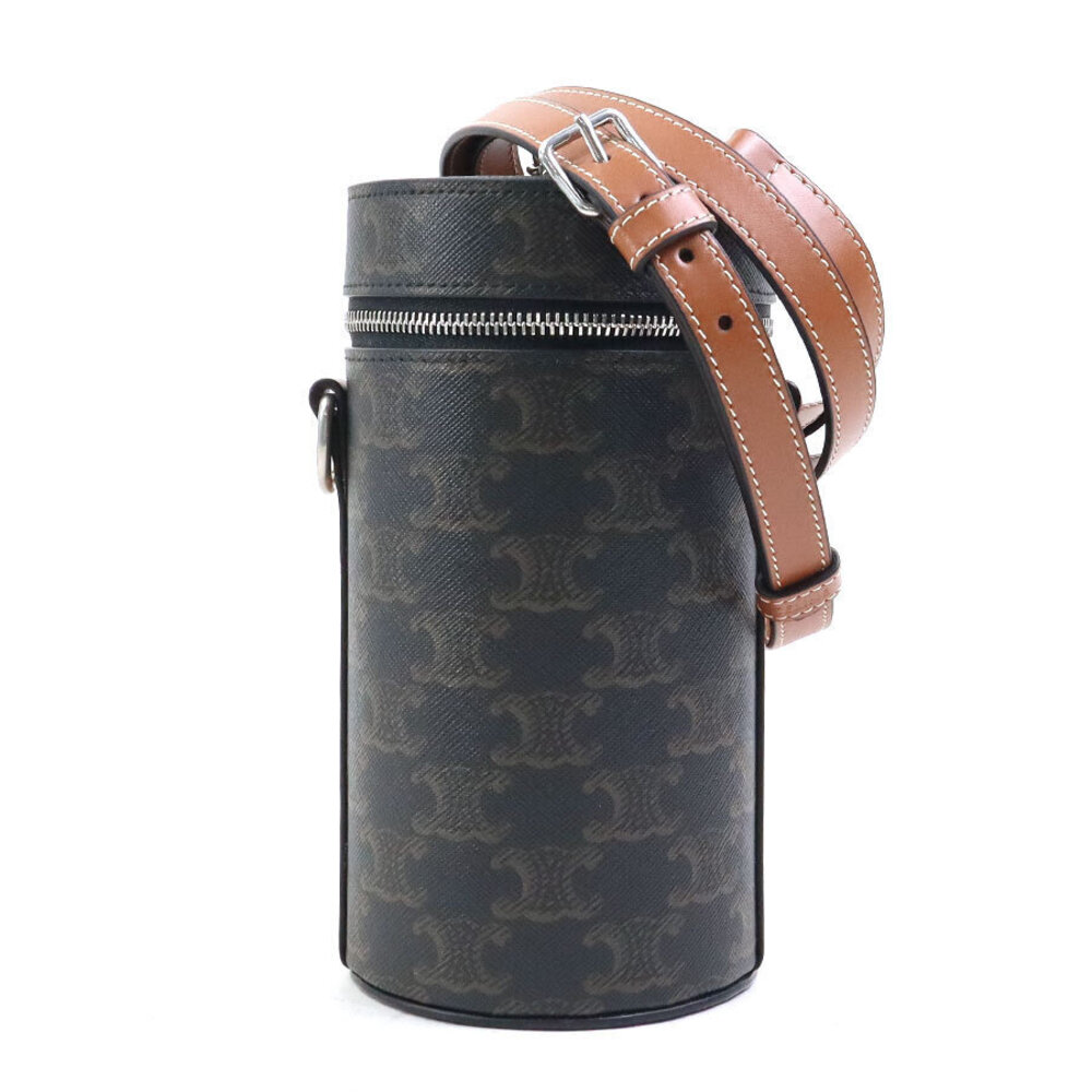Celine Triomphe Shoulder Bag Canvas Brown